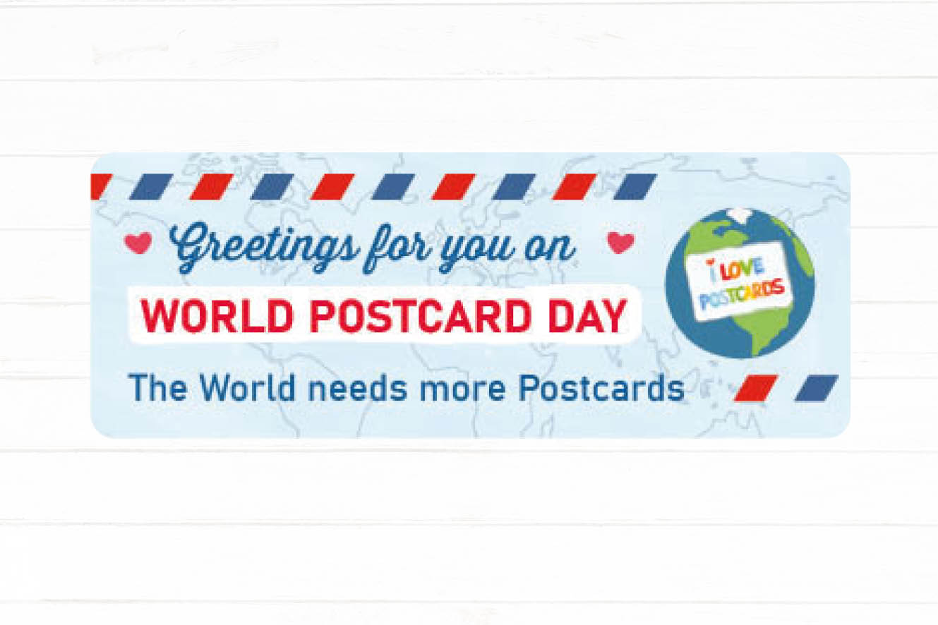 Greetings on World Postcard Day Sticker Set 40 pieces