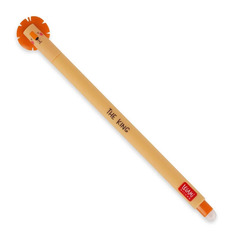 Gel-Pen-Gelstift-l-schbar-Lion LION erasable pen orange
