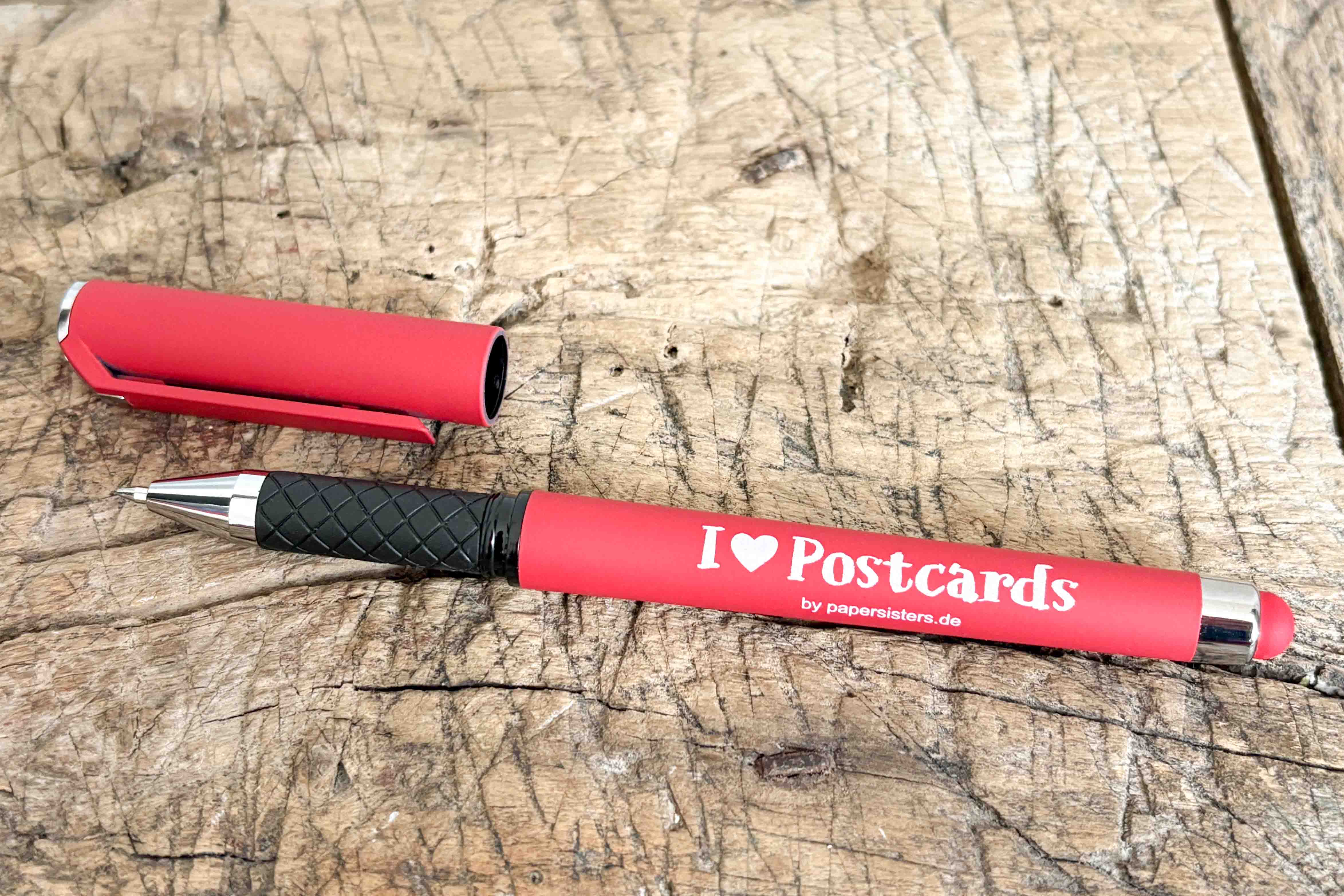 Gelschreiber "I love postcards" 