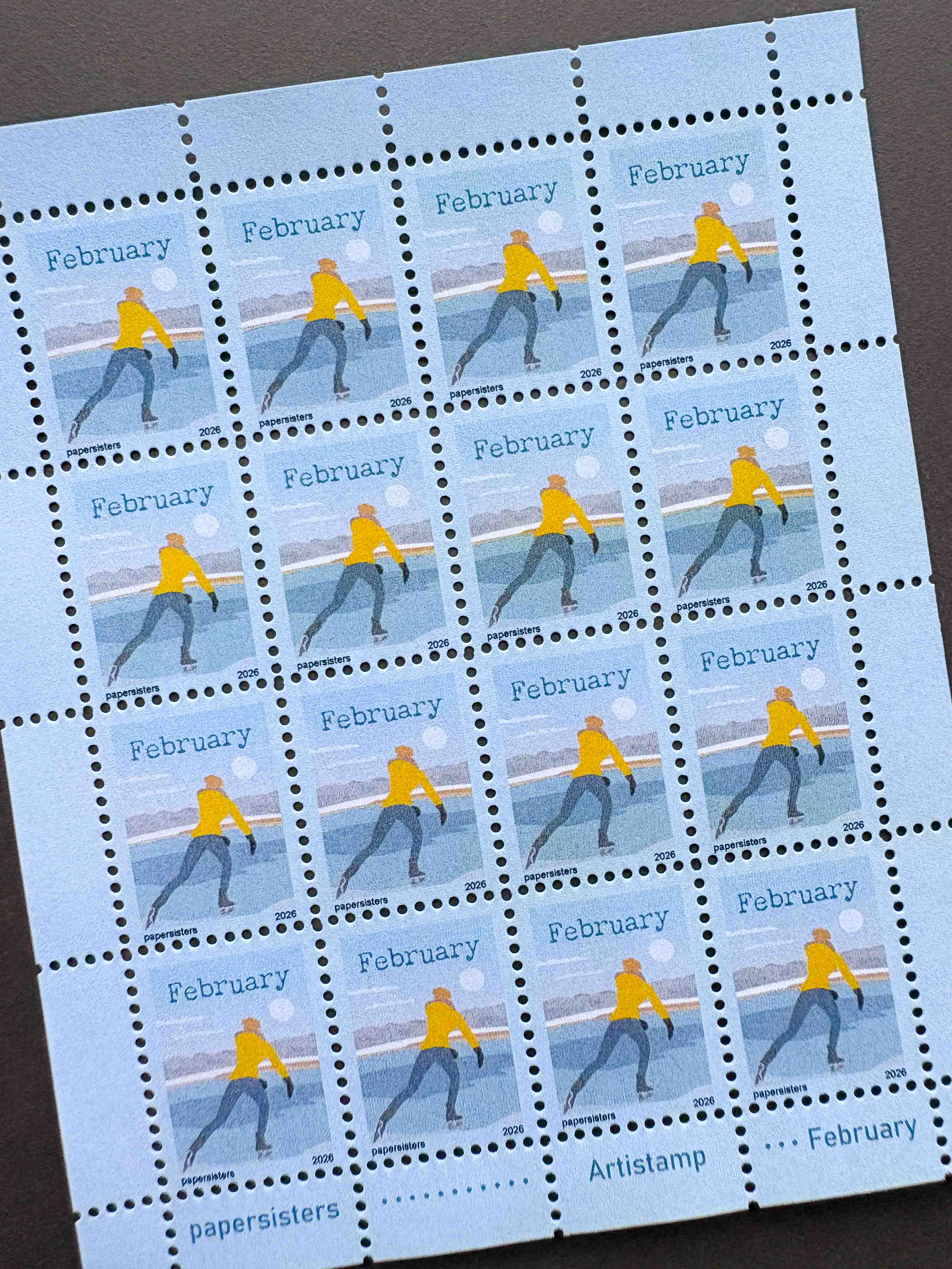 February papersisters Artistamps 