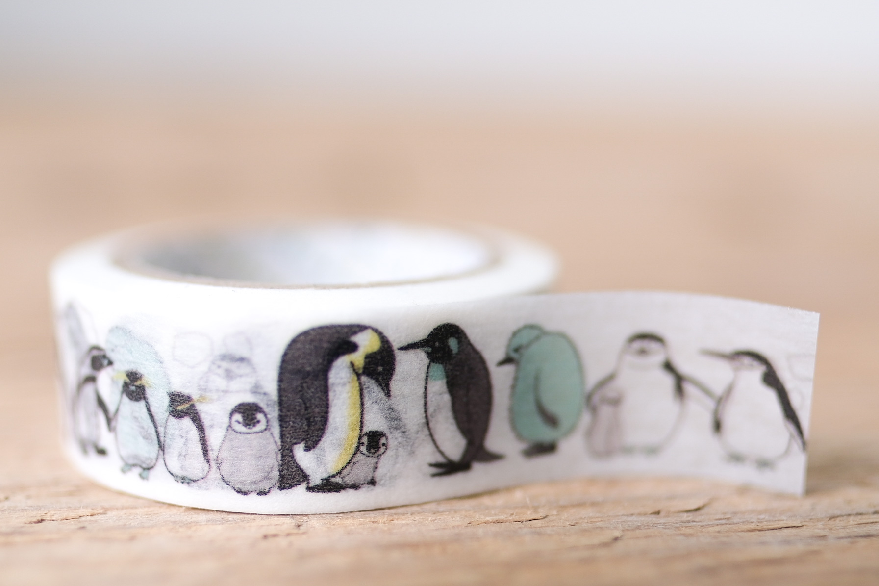 Masking Tape Penguin Family