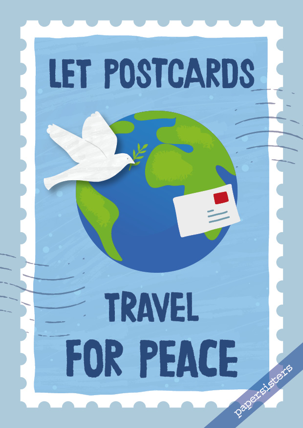 papersisters-Peace-Frieden-Postkarte Let Postcards travel for Peace