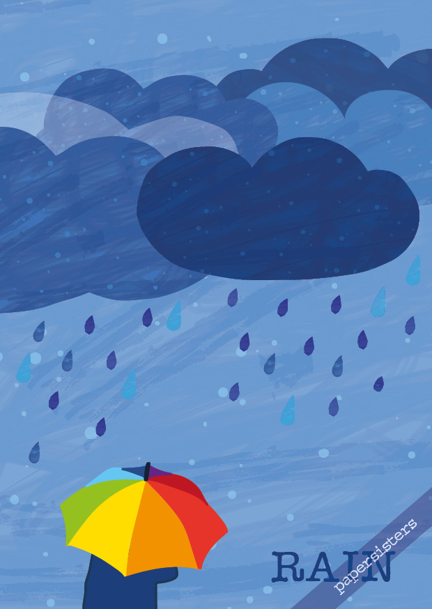papersisters-Rain-Postcard-Weather-Regen-Wetter-Postkarte Rain
