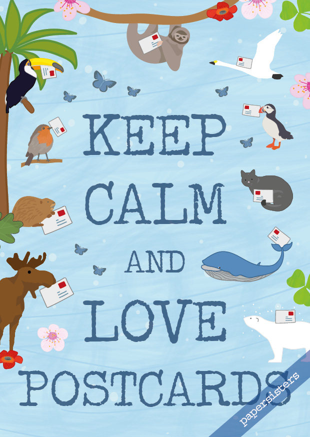 Keep calm love Postcards