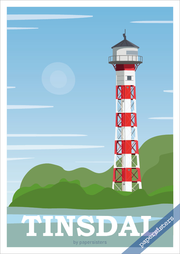 papersisters-Postkarte-Leuchtturm-Tinsdal