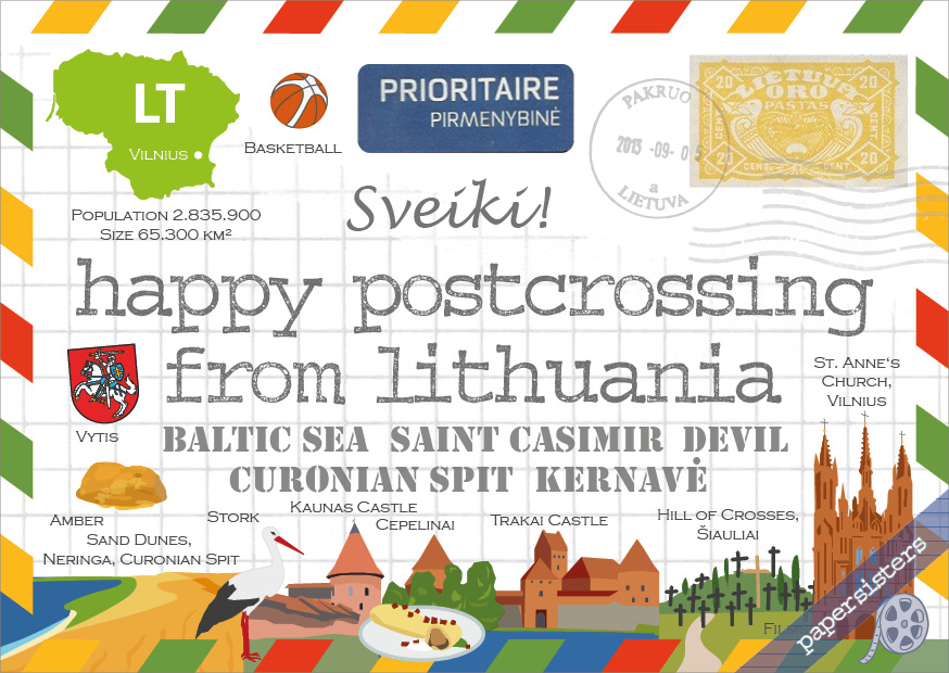 papersisters-Happy-Postcrossing-Litauen-Lithuania-Postcard-HPCspR9J5XKWjSvG Happy Postcrossing LT