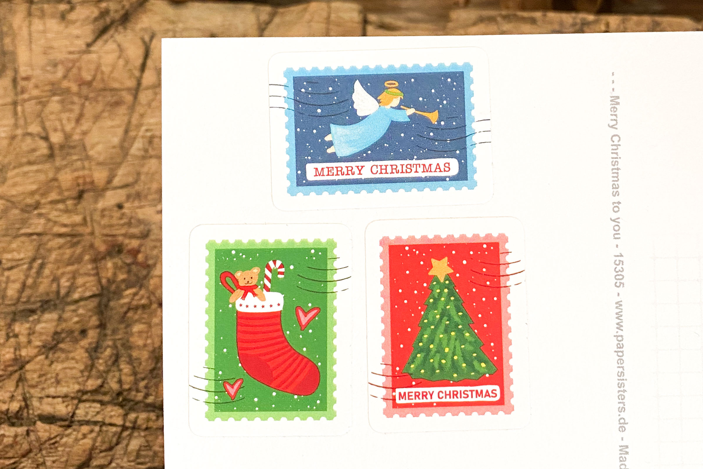 Christmas Stamps Sticker Set 60 pieces