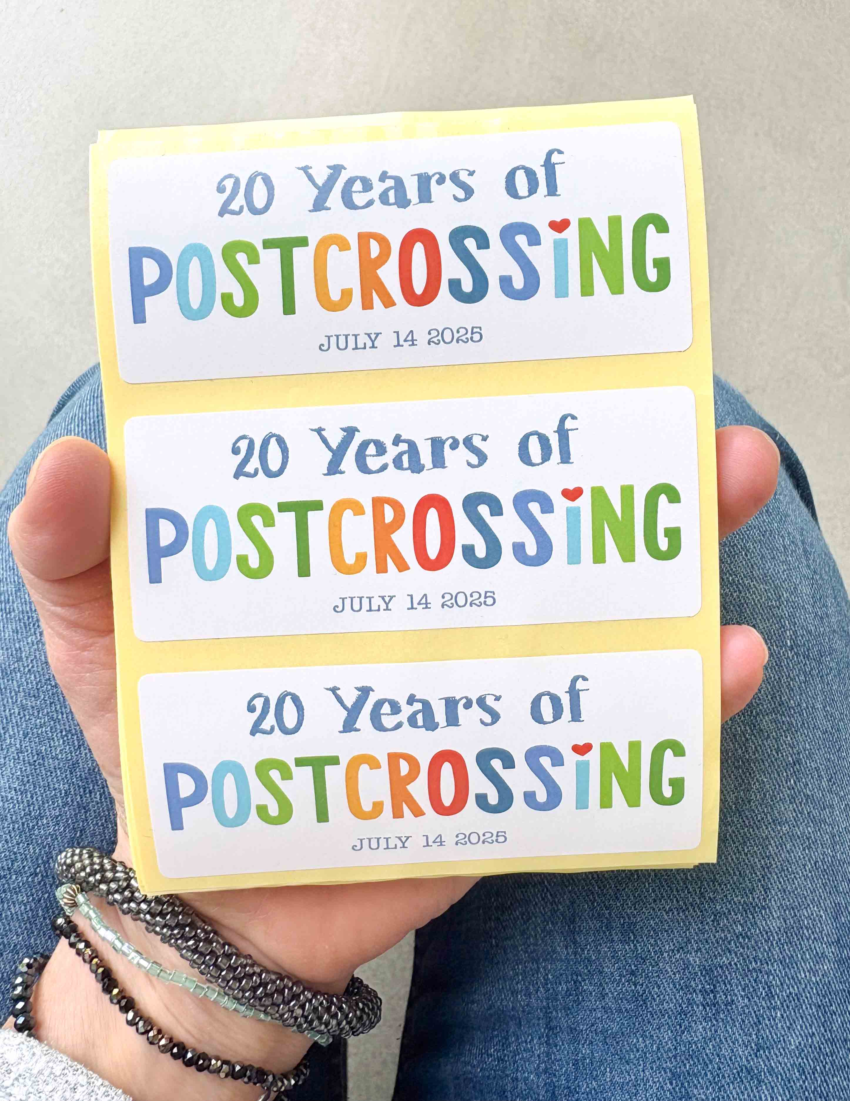 20 Years of Postcrossing Maxi Sticker Trio