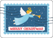 S* Sticker Christmas Angel Stamp 36x26 5er