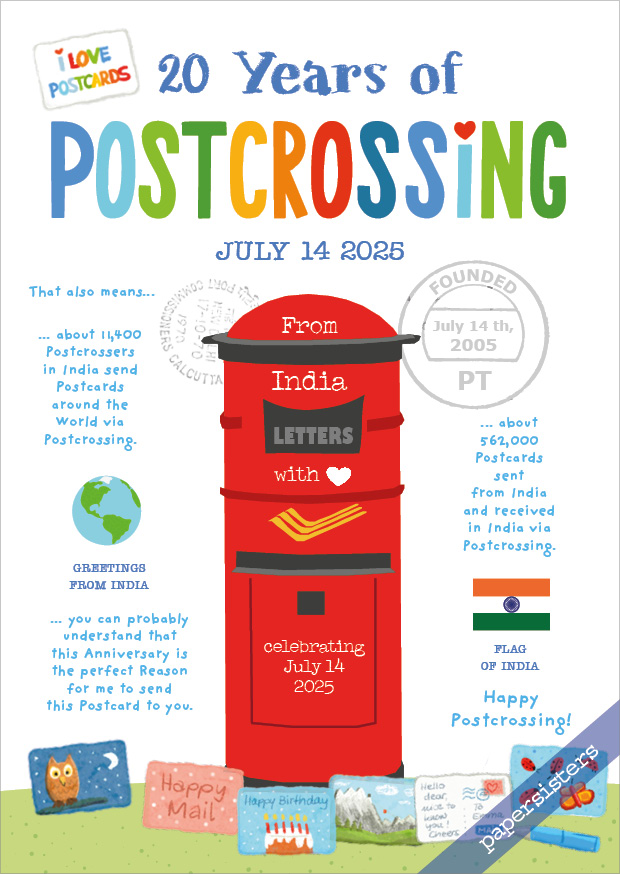 20 Years of Postcrossing IN