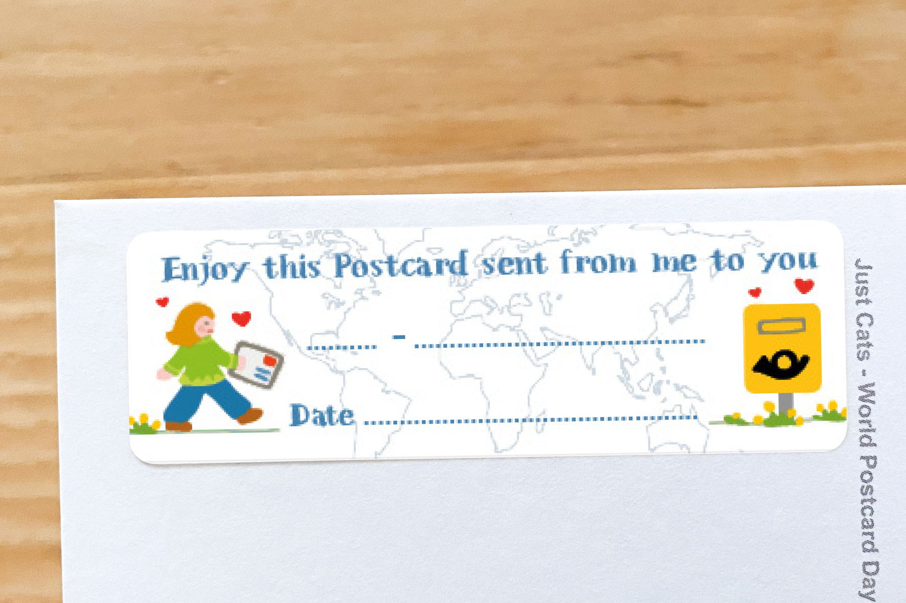 Postcard for you Postcard ID Sticker Set