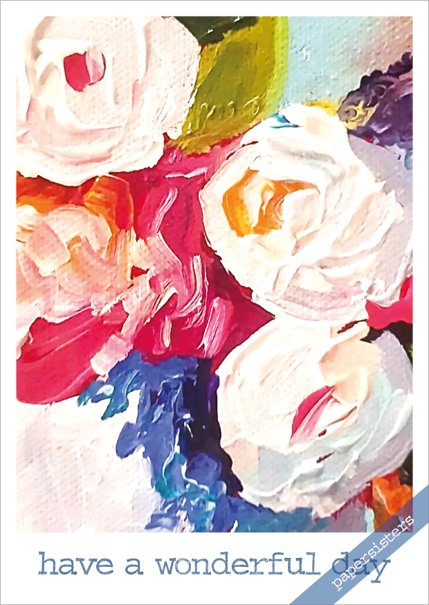 Flower-Power-Postkarte-Postcard-Wonderful-Day Flower Power - wonderful day -