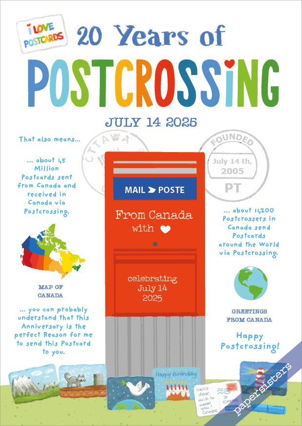 20 Years of Postcrossing CA