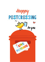 S* Sticker Happy Postcrossing Bird Mailbox 20x30 5er