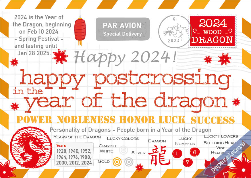 papersisters-Happy-Postcrossing-HPC-Year-of-the-Dragon Happy Postcrossing - Year of the Dragon