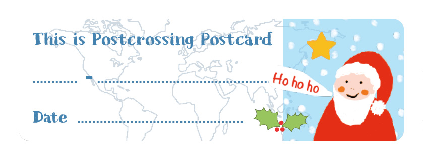 S* Sticker Postcard ID Ho ho ho 65x21 5er