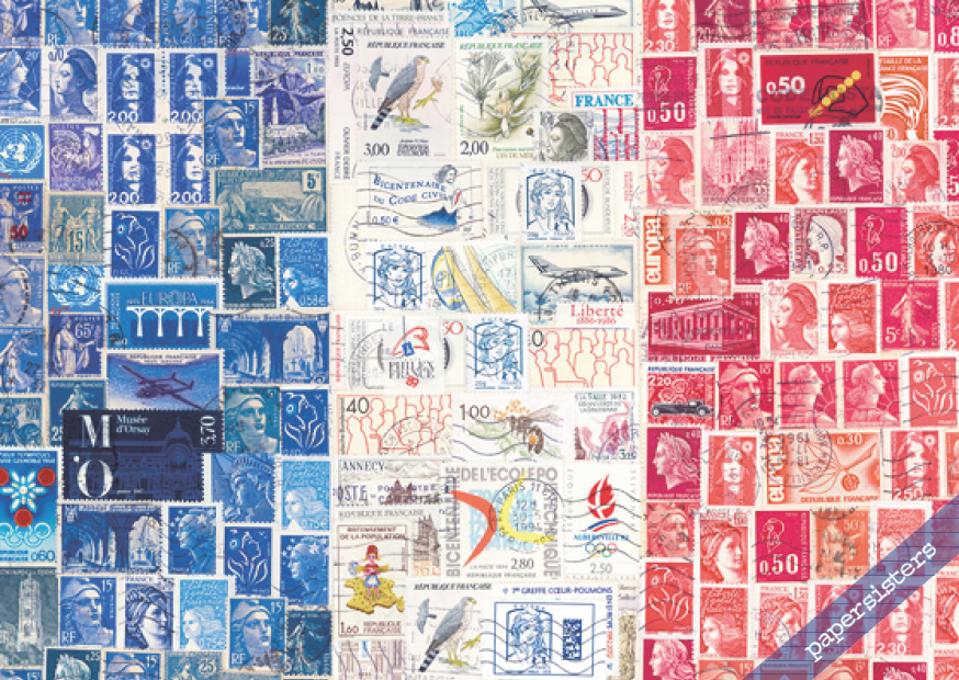 papersisters-Postcard-Carte-Postale-France-FR-Stamp-Flag