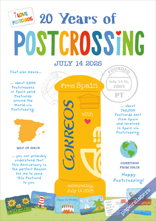 20 Years of Postcrossing ES