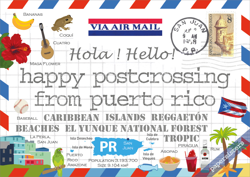 papersisters-postcard-Happy-Postcrossing-HPC-Puerto-Rico Happy Postcrossing PR