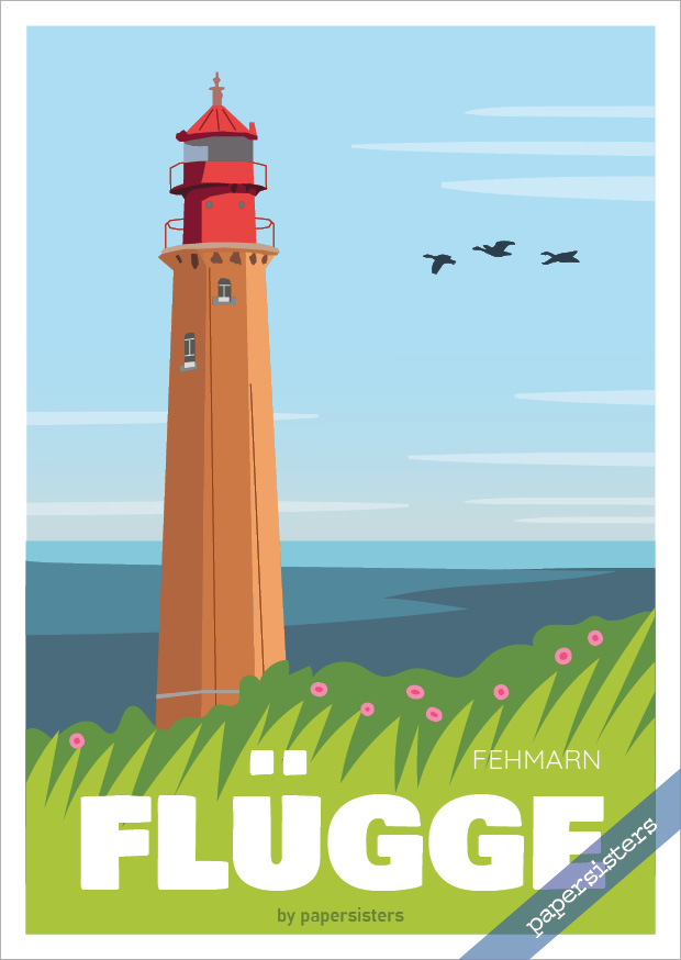 papersisters-Postkarte-Leuchtturm-Fl-gge