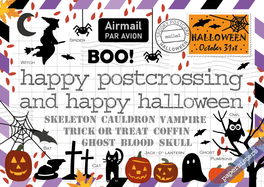 Happy Postcrossing - Happy Halloween 2.Version