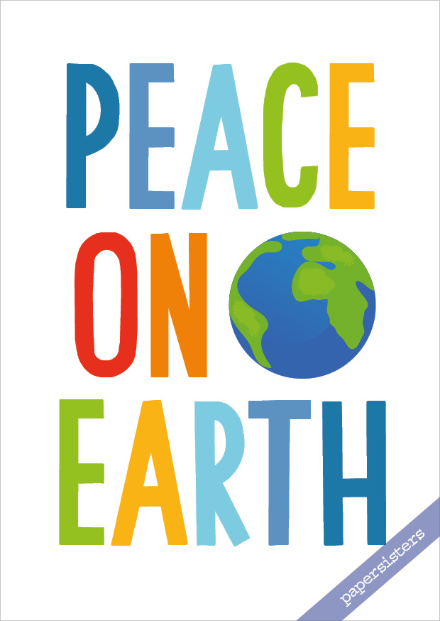 papersisters-Peace-on-Earth-Postcard-Postkarte Peace Postcard