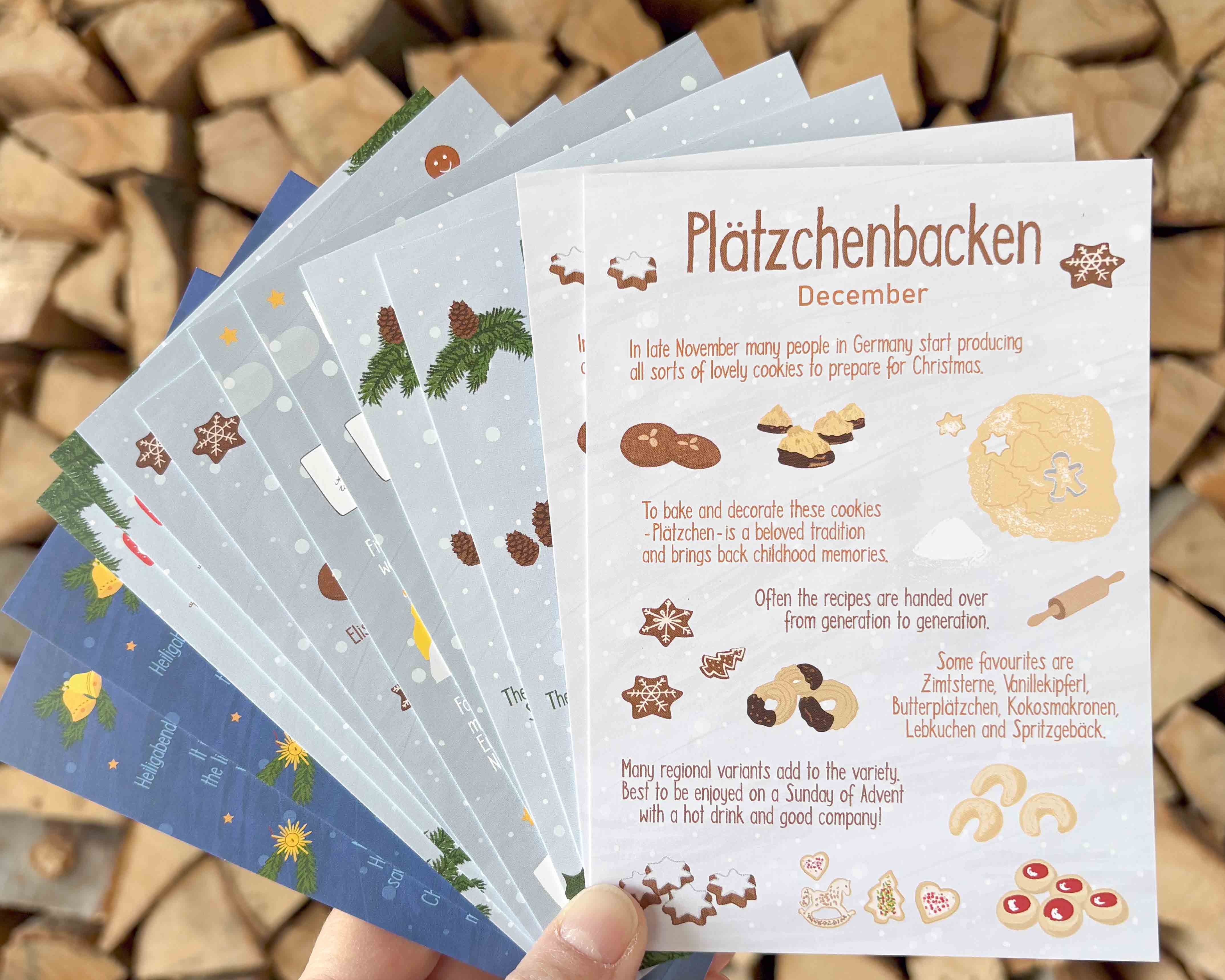 Weihnachtstraditionen Deutschland - Set 12 Karten 