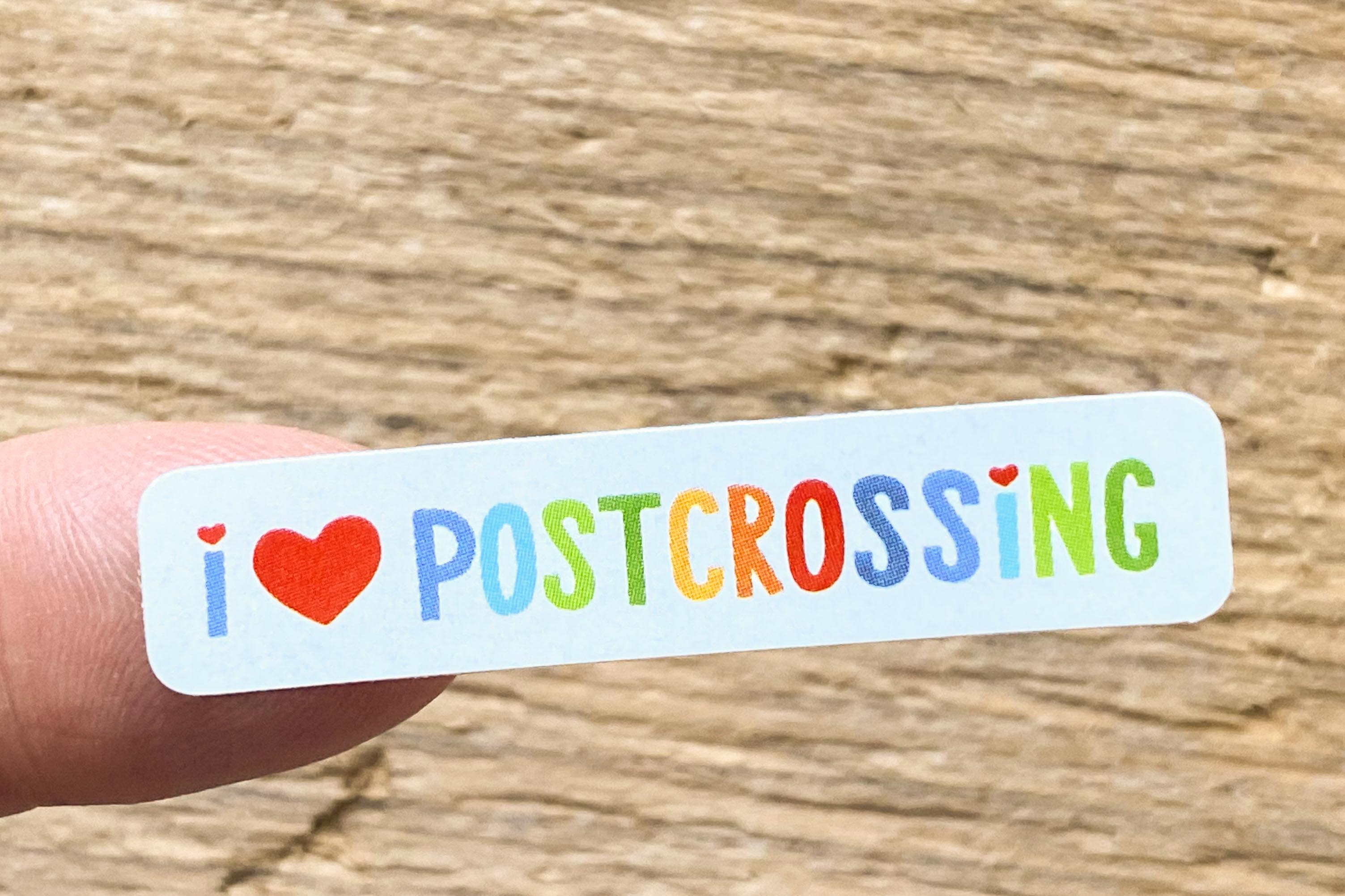 I love Postcrossing Sticker Set 60 pieces