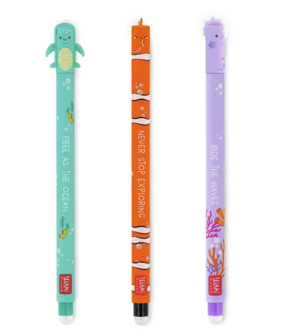 Trio Under the Sea erasable pen set 