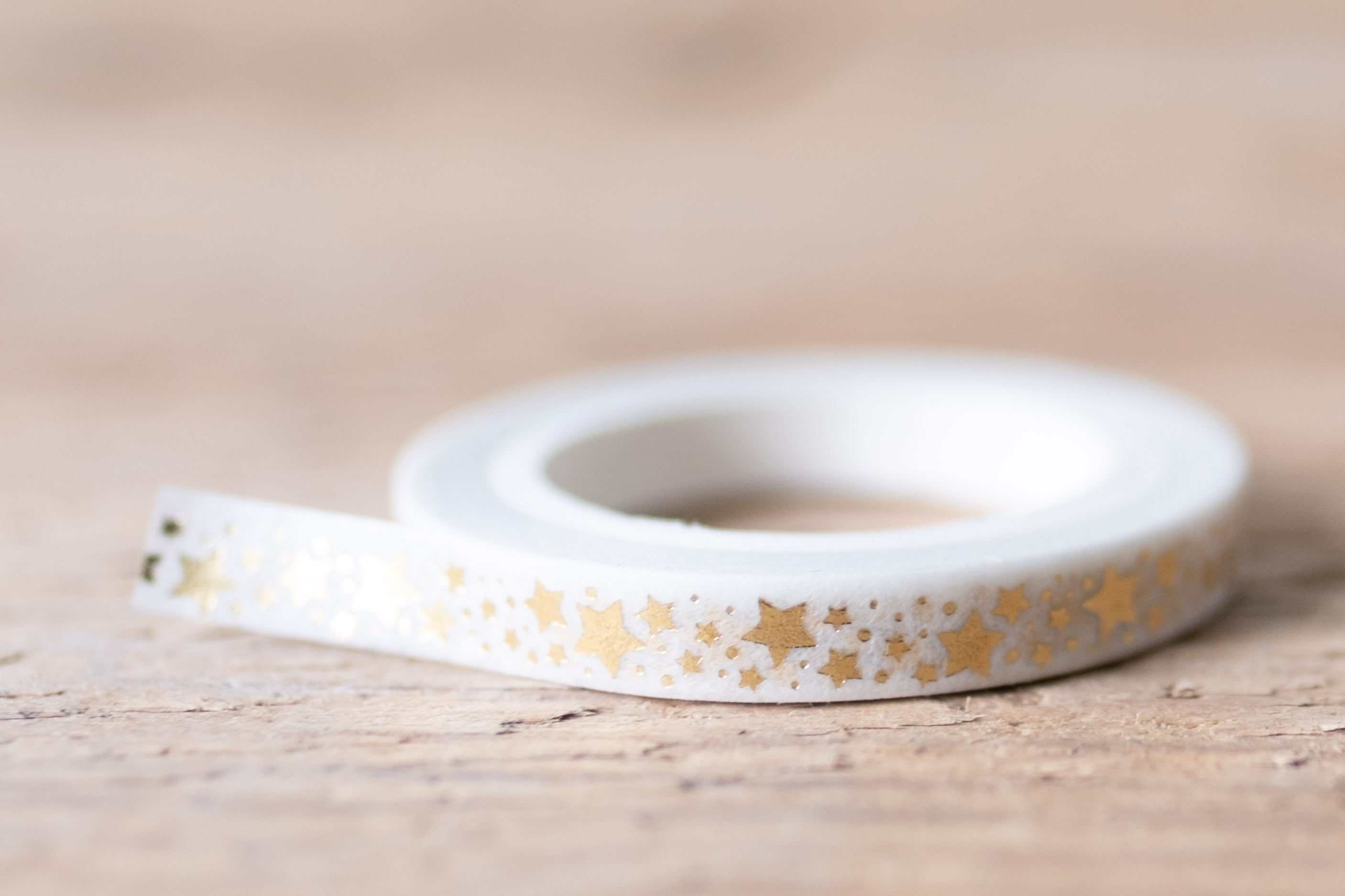 Masking Tape Glitter Gold Star Line