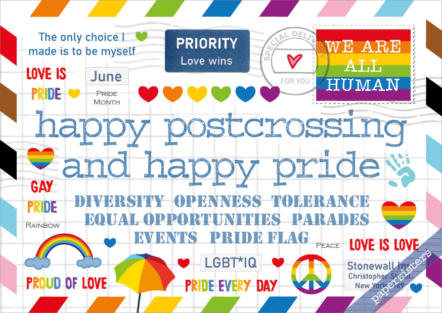 Happy Postcrossing - Pride