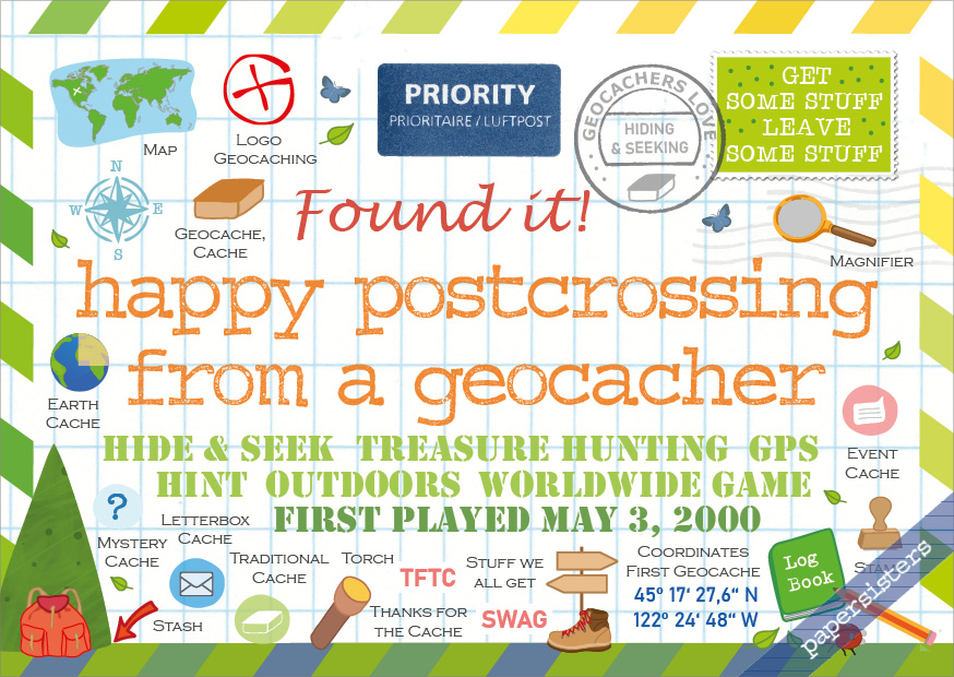 papersisters-Happy-Postcrossing-from-Postcards-HPC-Geocacher Happy Postcrossing - Geocacher
