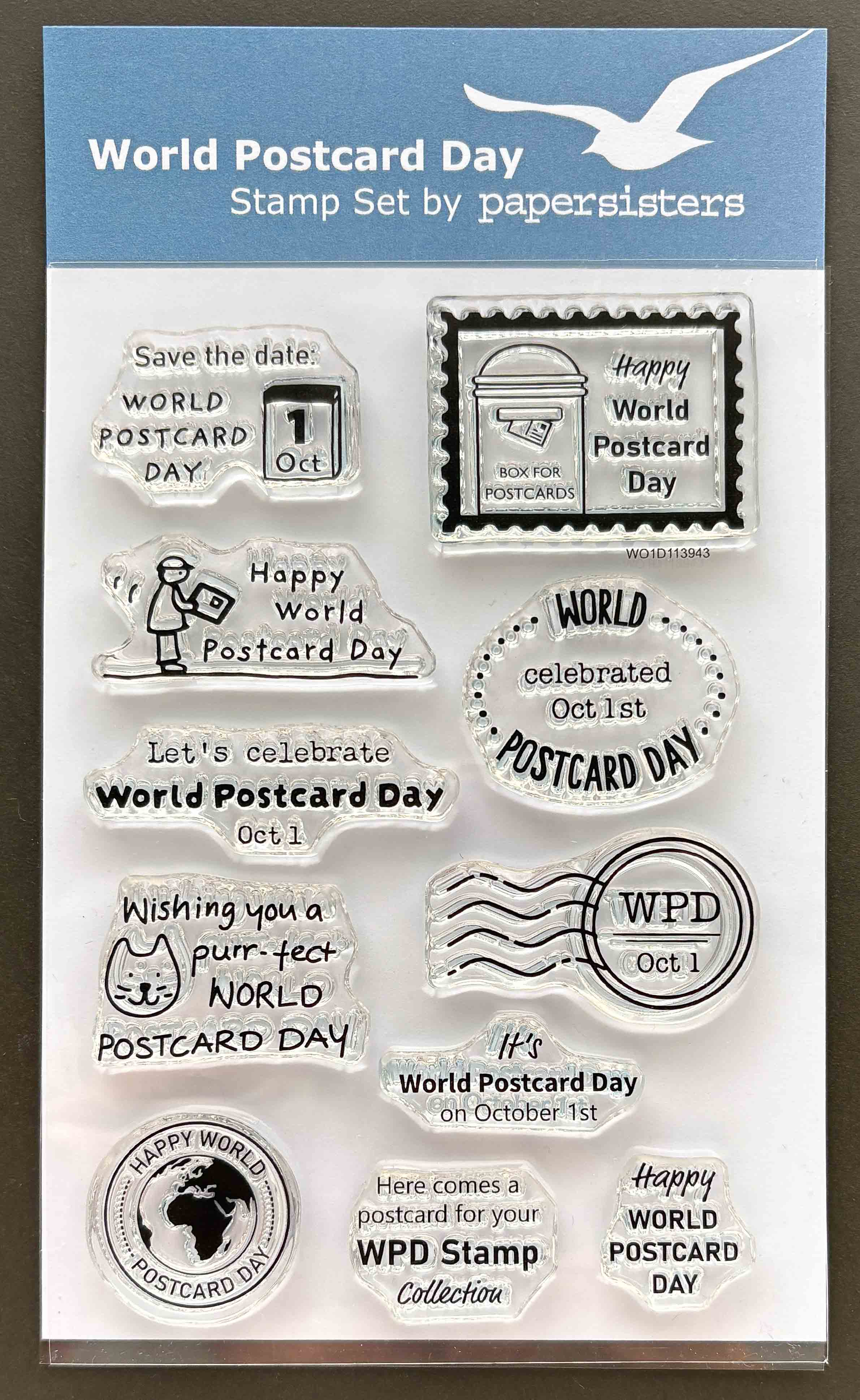 Stempelset "World Postcard Day" by papersisters