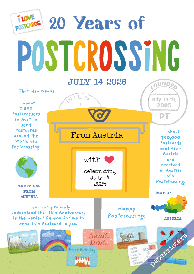 20 Years of Postcrossing AT