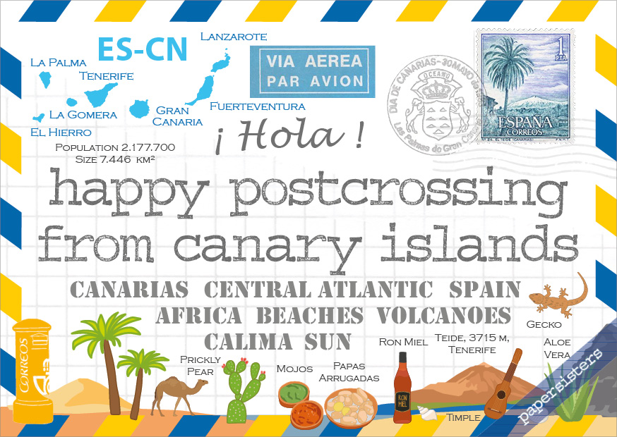 Happy Postcrossing Canary Islands