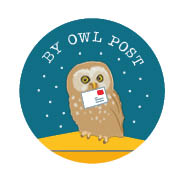 S* Sticker Owl Post 2 25mm rund 5er