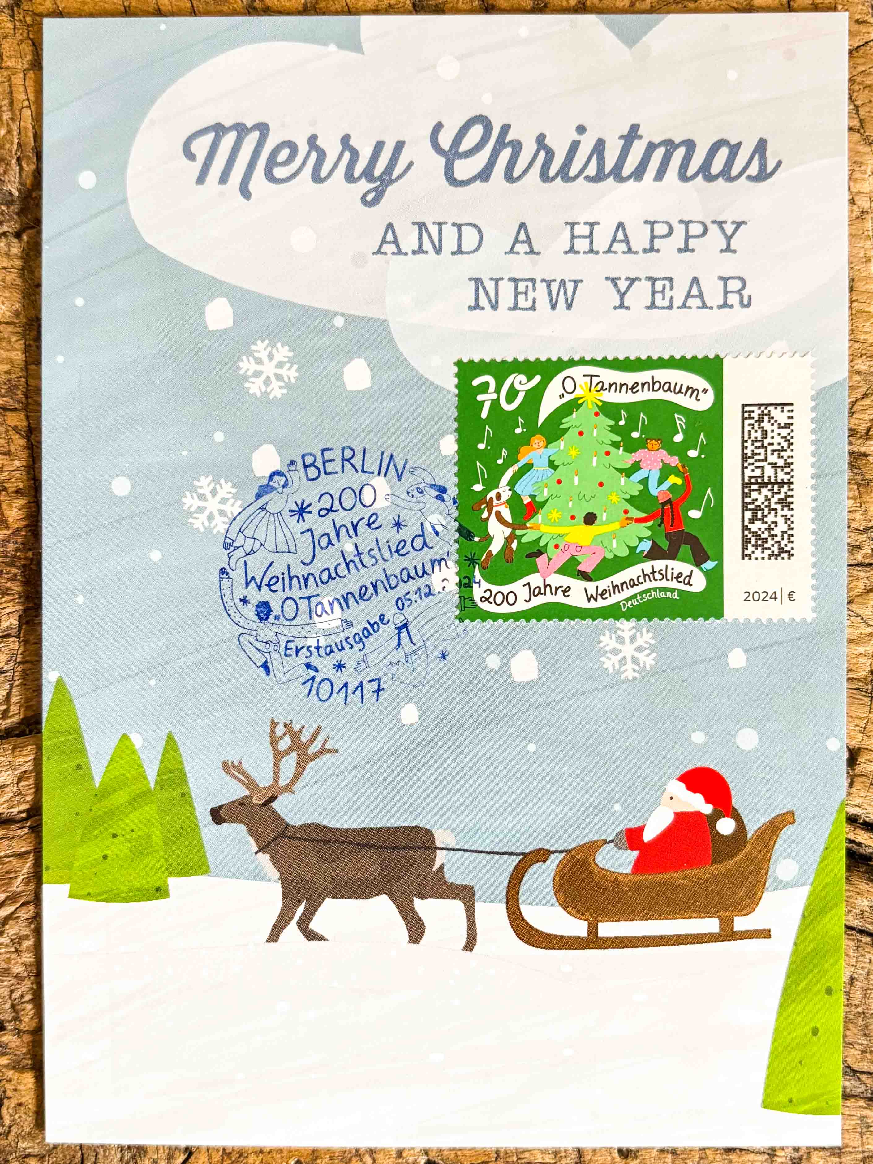 Maximum Postcard Merry Christmas Tannenbaum