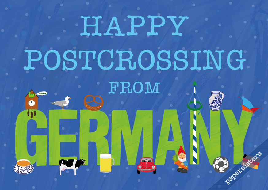 papersisters-Blue-Postcrossing-Greetings-German-from-Germany-Postkarte-postcard