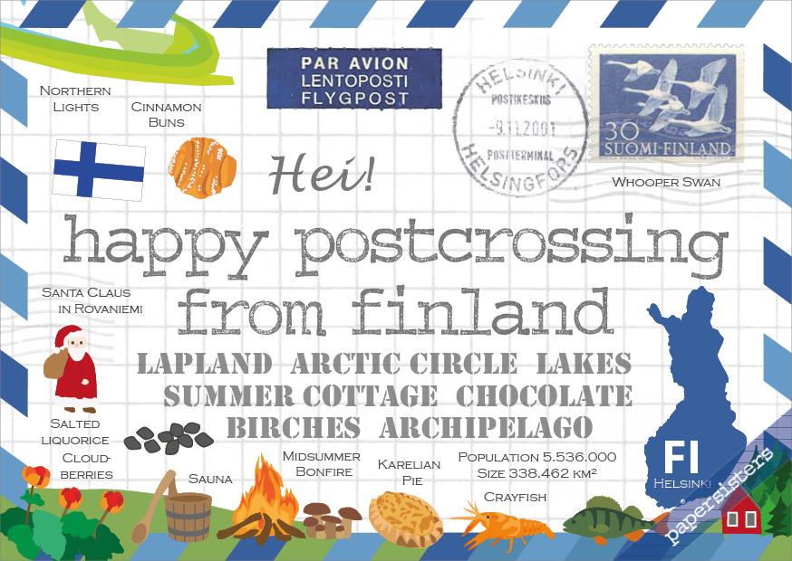 papersisters-Postcrossing-Finnland Happy Postcrossing FI - 3rd Edition