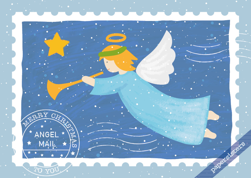 papersisters-Christmas-Angel-Mail-Postcard