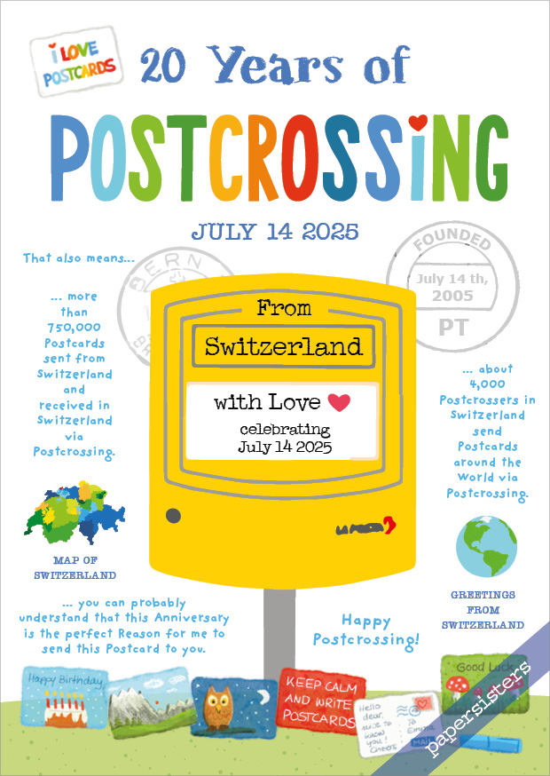 20 Years of Postcrossing CH