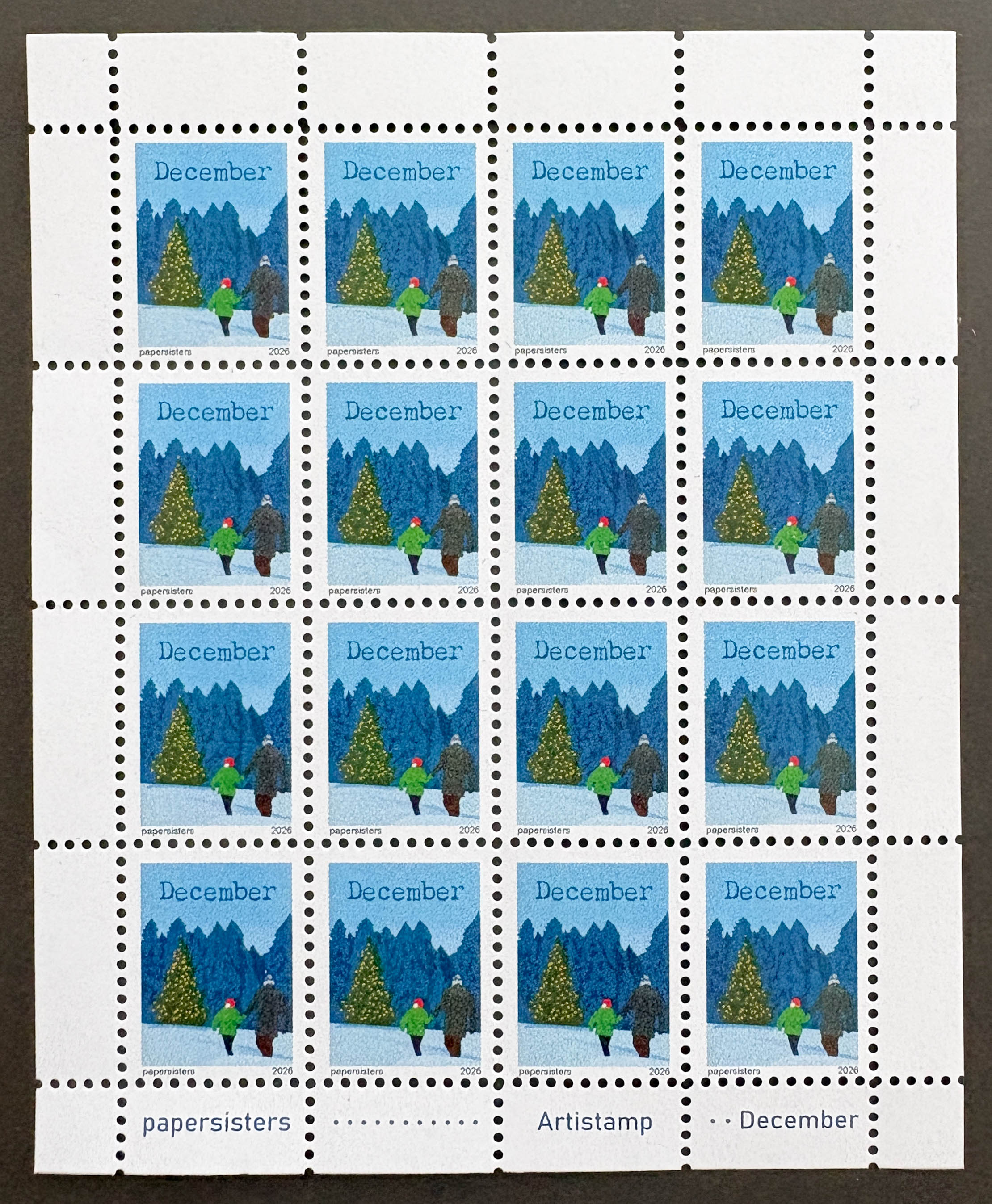 Dezember papersisters Artistamps