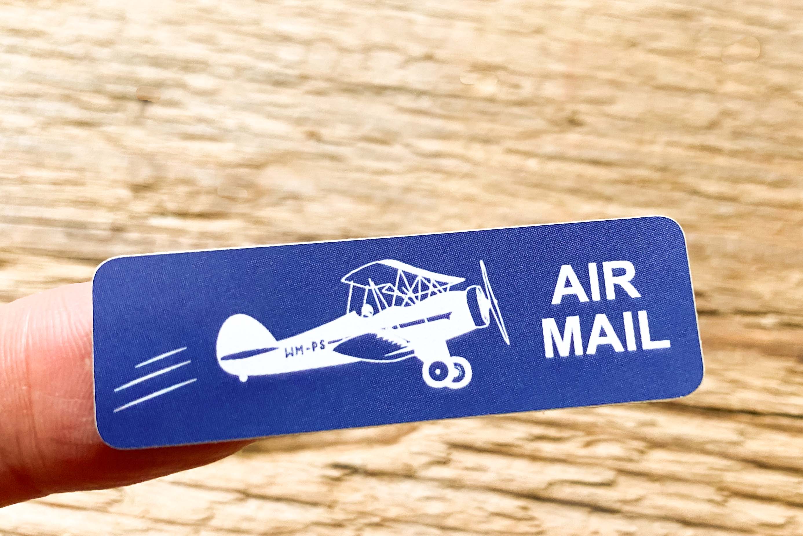 Vintage Look Airmail Sticker Set 