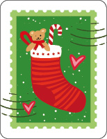 S* Sticker Christmas Stocking Stamp 26x34 5er