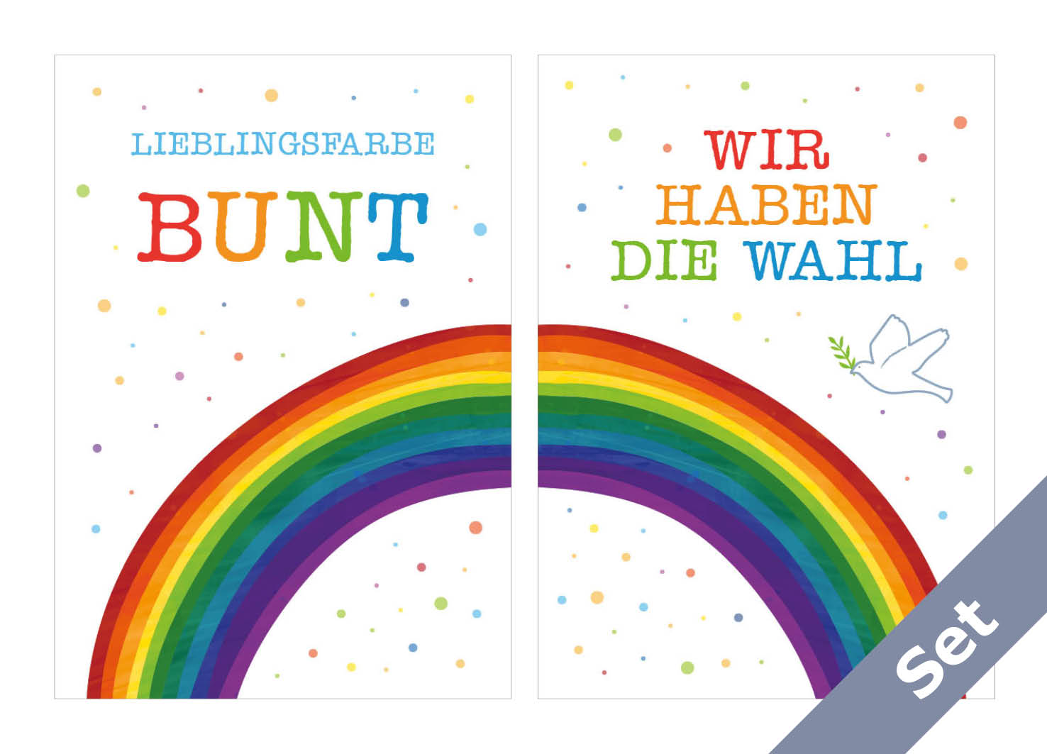 Mini-Set Regenbogen - Set 6 Karten  Mini-Set Regenbogen - Set 6 Karten