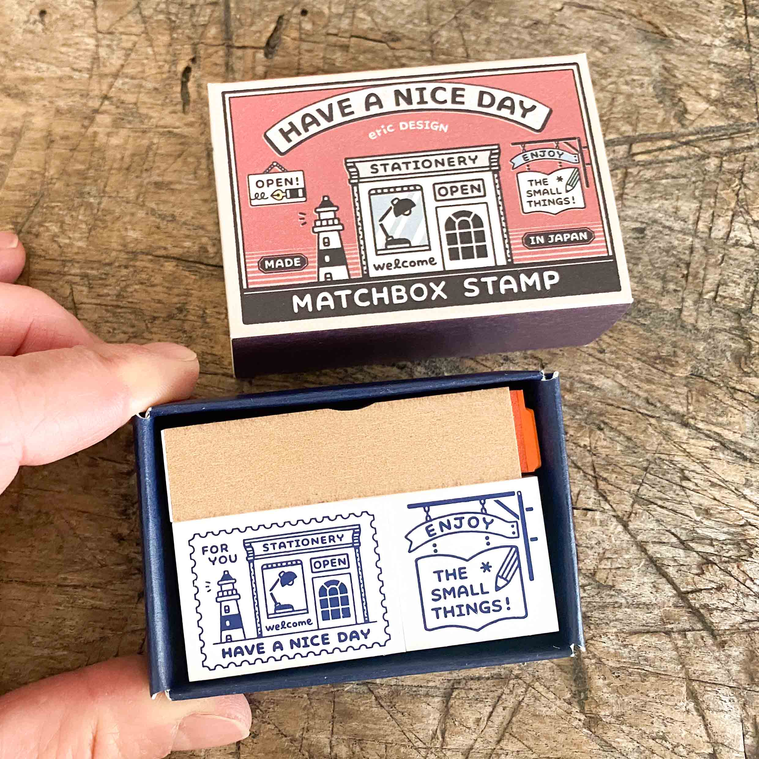 Three Stamp Set "Stationery Store" Matchbox Stamps