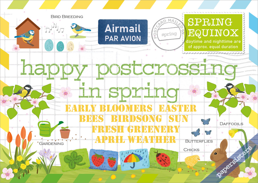 Happy Postcrossing in Spring 2nd Edition