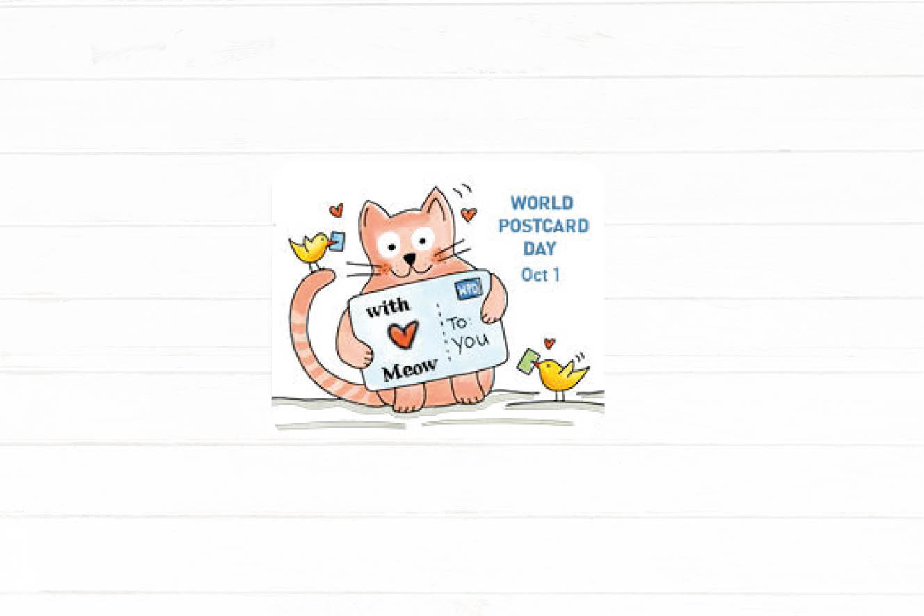 Just Cats World Postcard Day Sticker Set 