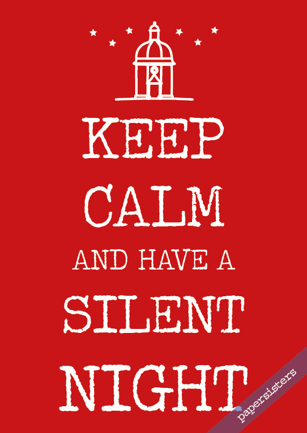 papersisters-Keep-calm-and-have-a-Silent-Night-Postkarte-Postcard Keep calm Silent Night