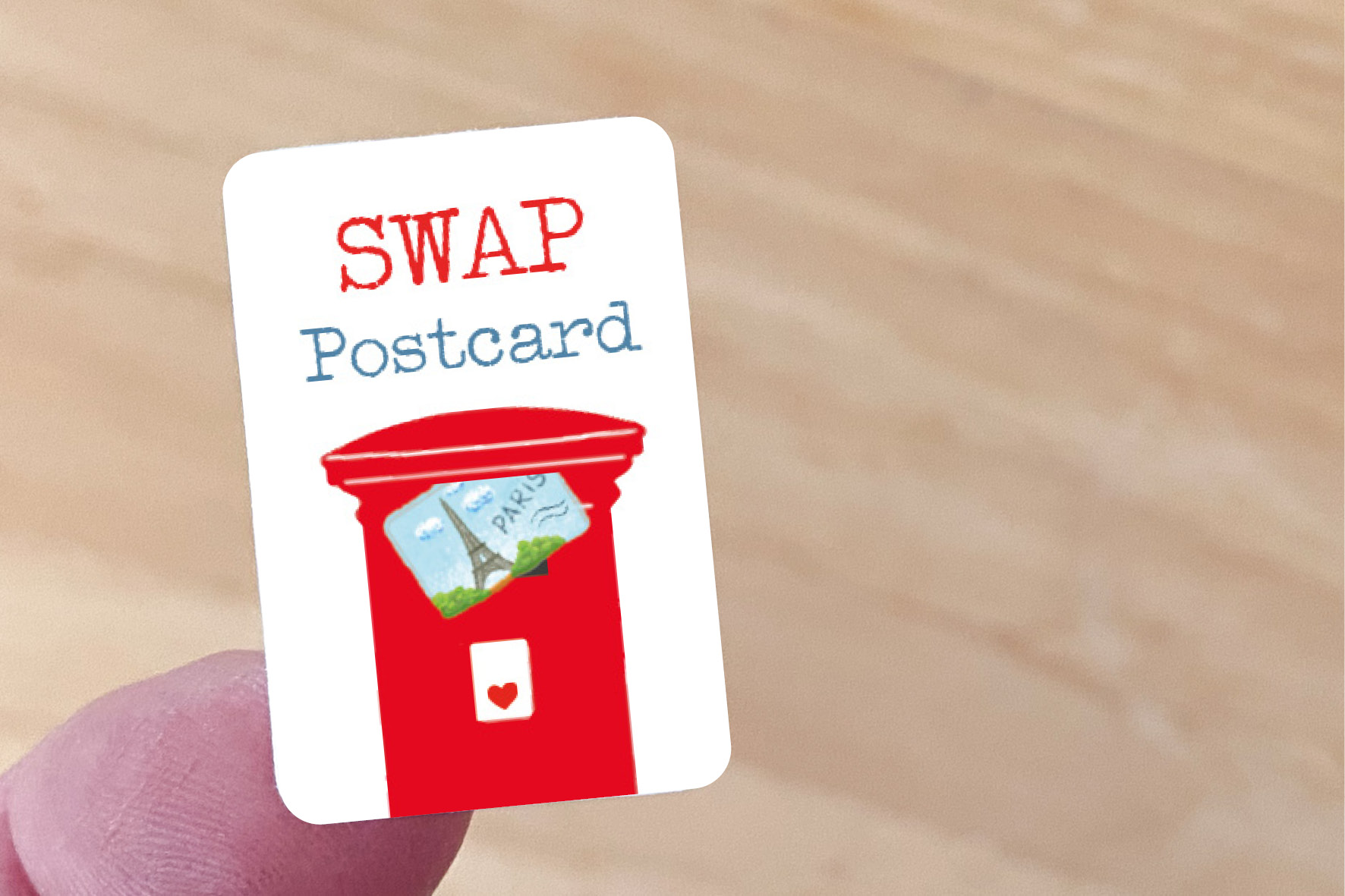 Swap Postcard Sticker Set